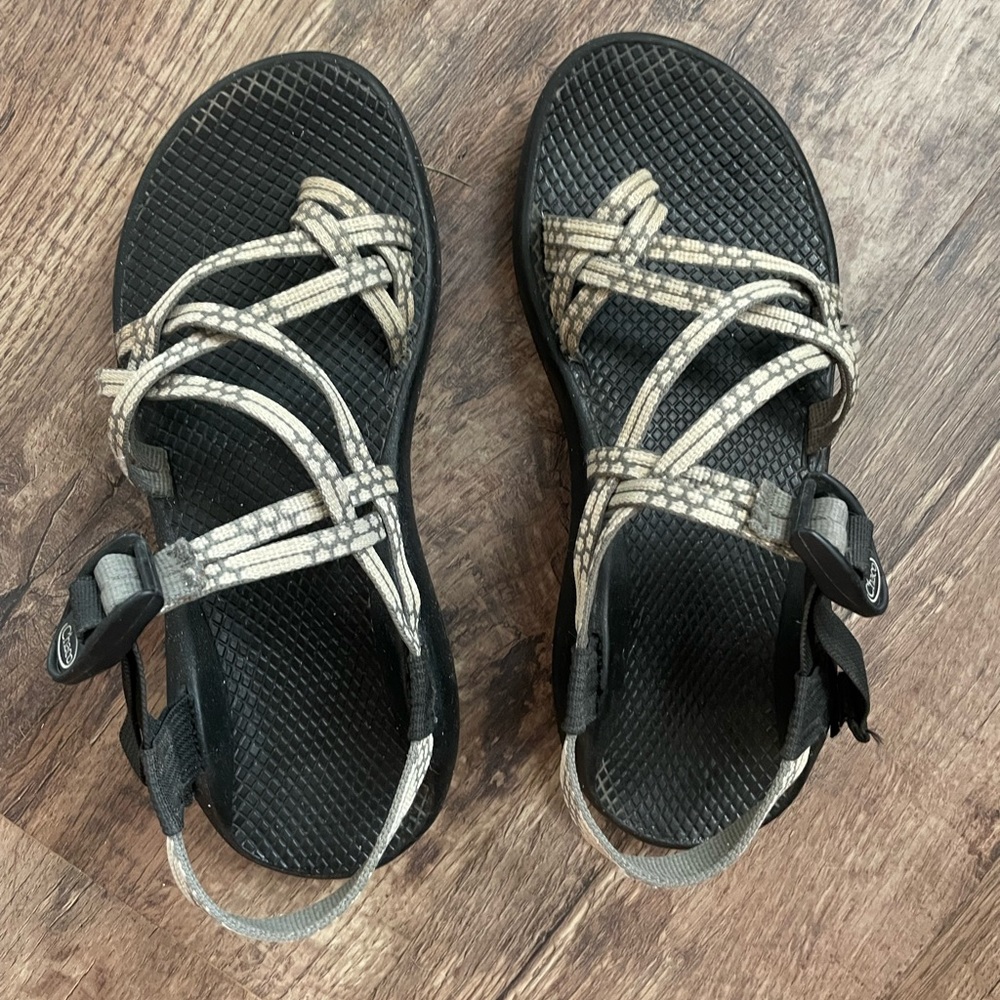 Chaco ZX/2 Yampa Toe Loop Strappy Sandals Light Beam Gray Womens 8